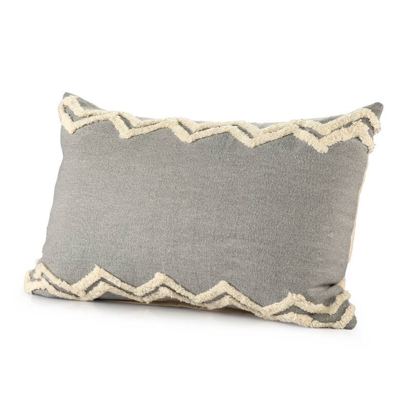 Sevita Soft Chevron Bordered Lumbar Throw Pillow