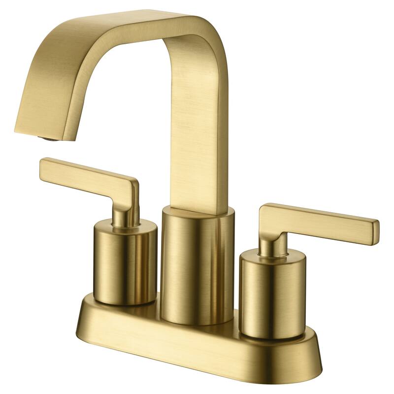 Ultra Faucets Ardua Collection Two-Handle 4" Centerset Lavatory Faucet - Brushed Gold UF46818