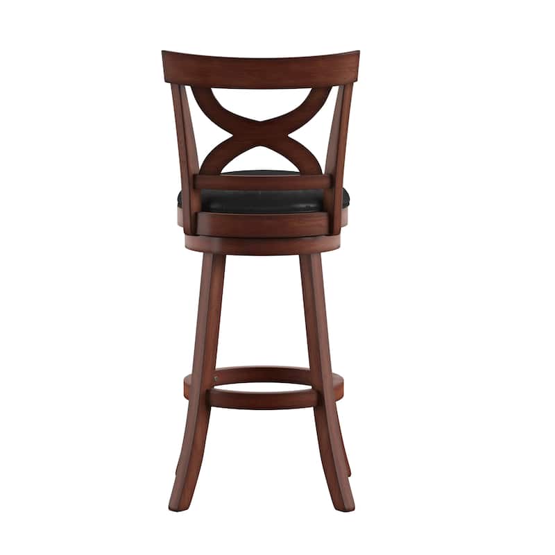 Crosby Cherry X-back 29-inch Swivel High Back Barstool by iNSPIRE Q Classic