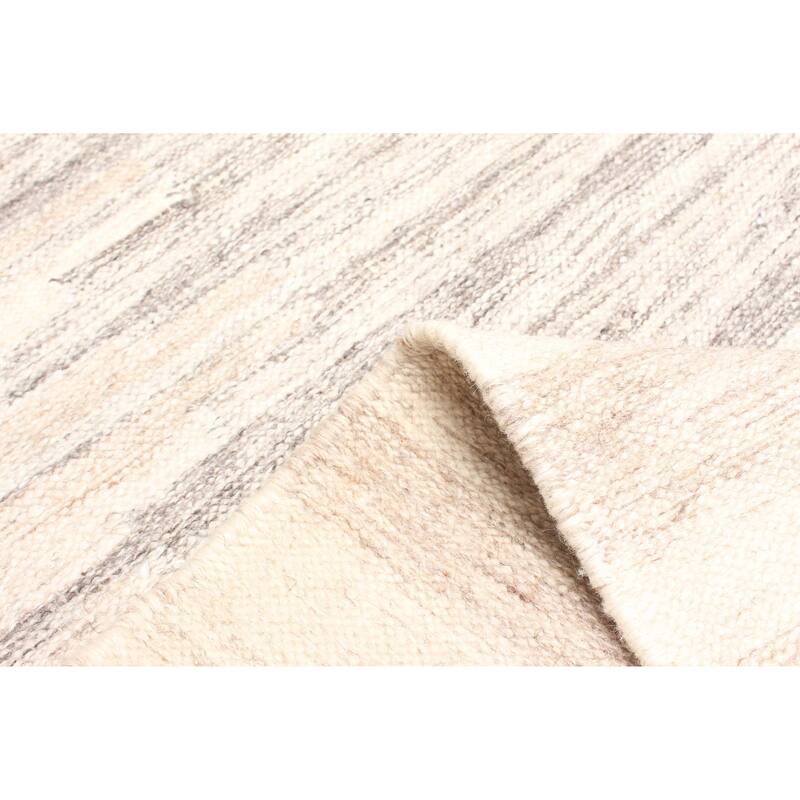 ECARPETGALLERY Flat-Weave Ankara FW Grey Wool Kilim - 5'4 x 7'5