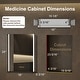 preview thumbnail 24 of 32, Rail Aluminum Recessed/Surface Mount Bathroom Medicine Cabinet with Mirror, Adjustable Brightness, Defogging & USB Port