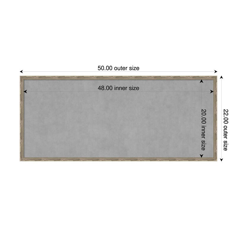 Amanti Art Mila Dark Gold Framed - 50 x 22 in - Mila Dark Silver