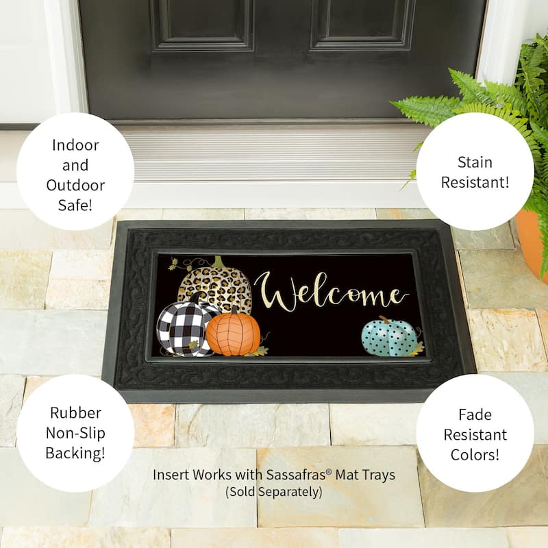 Mixed Print Pumpkins Sassafras Switch Mat - Multi-Color