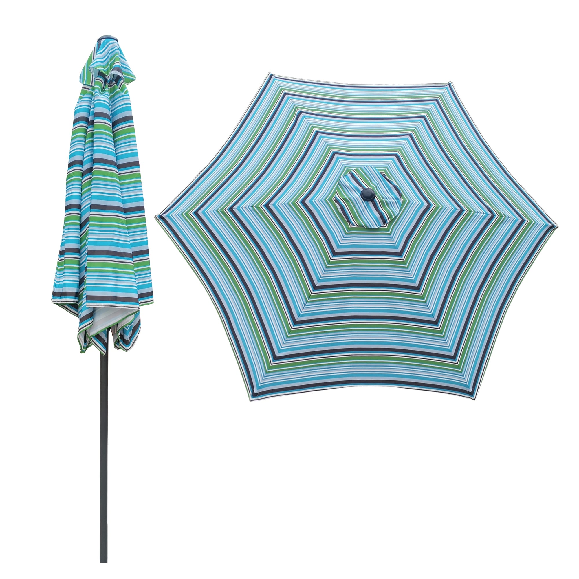 aqua striped patio umbrella Heininger DestinationGear 6.5 Ft Royal Blue & White Deluxe Italian : Patio, Lawn & Garden The Safavieh athens 9 ft market crank striped patio umbrella in blue and white is the perfect addition to any outdoor space Xzomystify Blue Striped Beach Umbrella