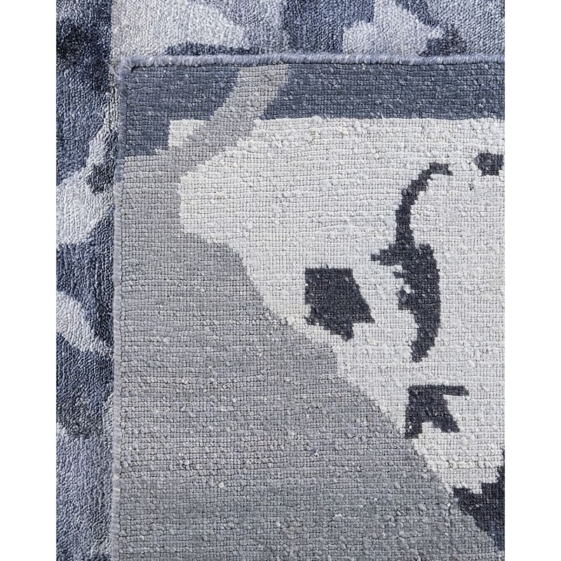 Modern One-of-a-Kind Hand-Knotted Area Rug - Ivory, 9' 2" x 12' 2" - 9' 2" x 12' 2"