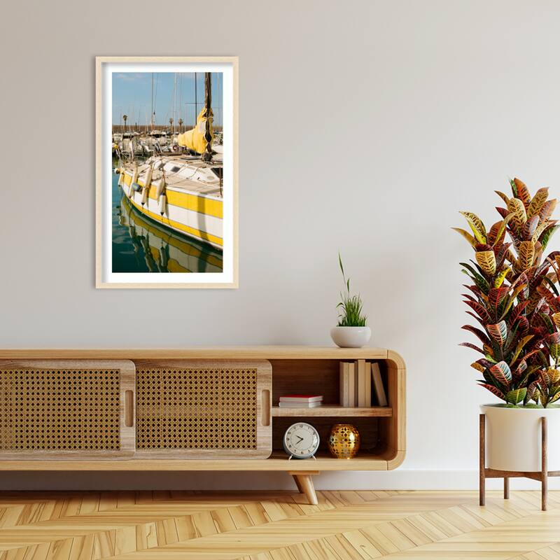 Menton France No. 13 on Film by Bethany Young Wood Framed Wall Art Print