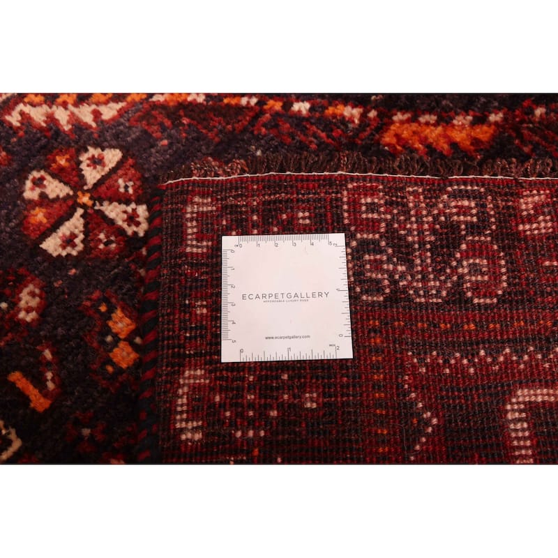 ECARPETGALLERY Hand-knotted Melis Vintage Red Wool Rug - 6'9 x 10'4