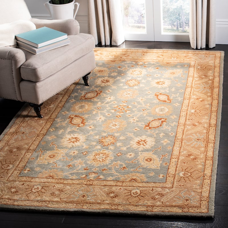 SAFAVIEH Handmade Antiquity Dhurata Traditional Oriental Wool Rug - 8' x 10' - Blue/Beige