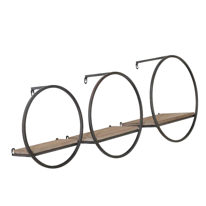 Metal Modern Circular Wall Shelves - Set of 3