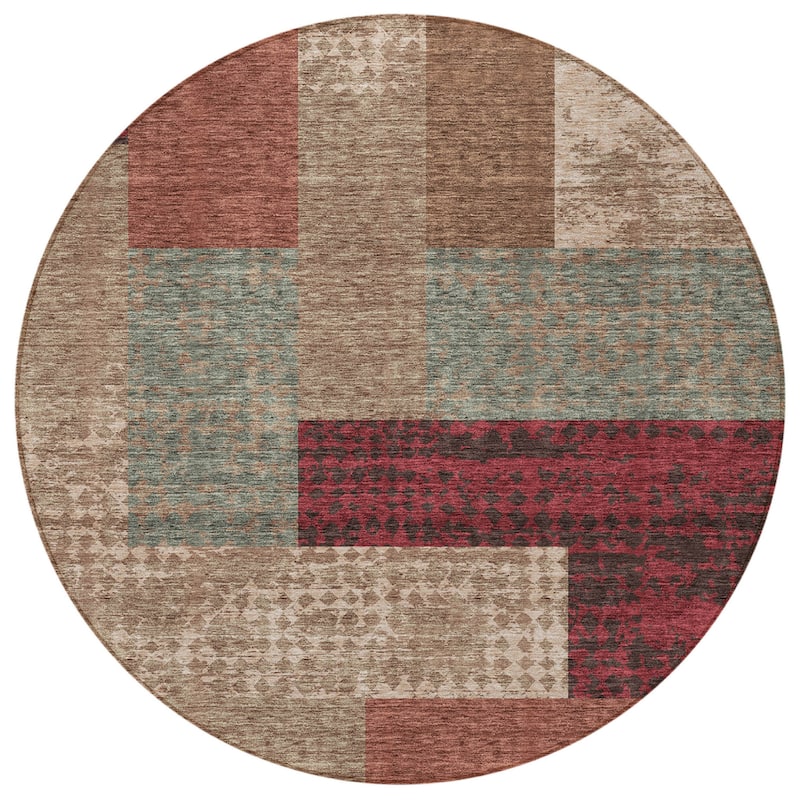 HomeRoots Geometric Transitional Rectangle Outdoor Rug