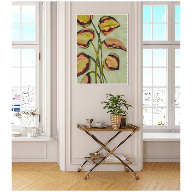 Kate and Laurel Sylvie Vibrant Foliage Framed Canvas by Nikita Jariwala