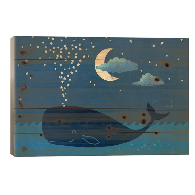 Star Maker Print On Wood by Terry Fan - Multi-Color - 18x26x1.5