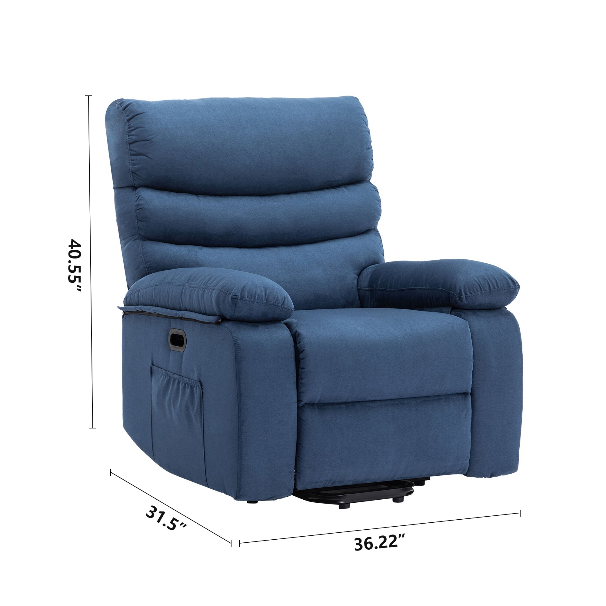 Gaga leather manual on sale swivel recliner