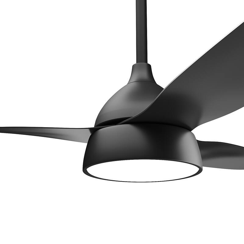Elegant 52'' Ceiling Fan 3 Reversible Blades with Remote Control Black