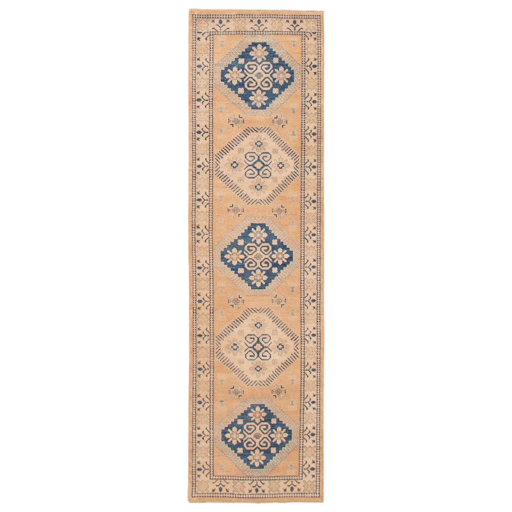 ECARPETGALLERY Hand-knotted Finest Ghazni Tan Wool Rug - 2'9 x 9'10