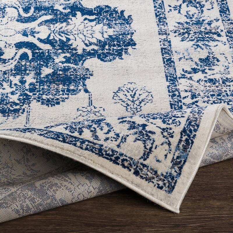 Livabliss Clairee Distressed Medallion Area Rug