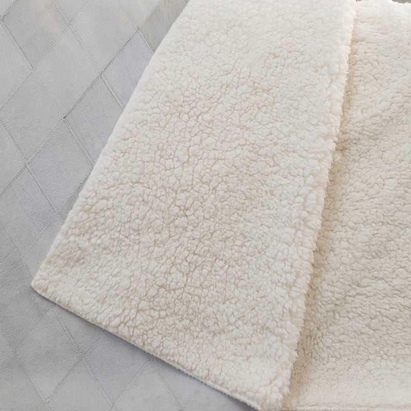 Premium Machine Washable ASB98 Faux Cowhide Sherpa Throw Blanket