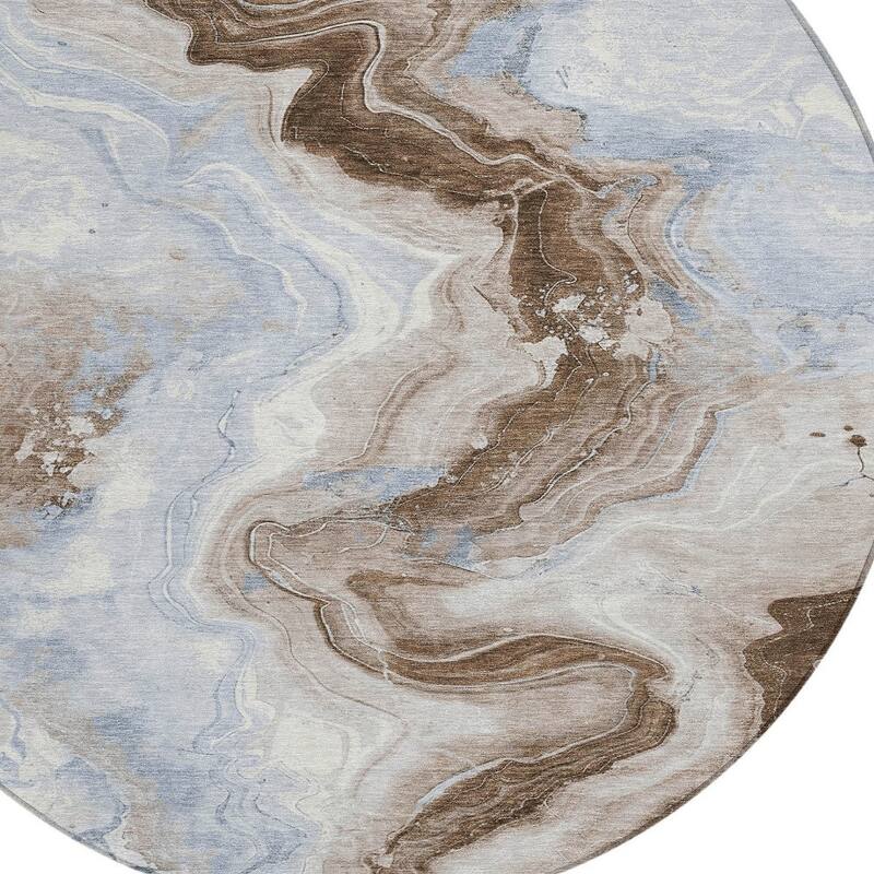 HomeRoots Abstract Transitional Rectangle Outdoor Rug