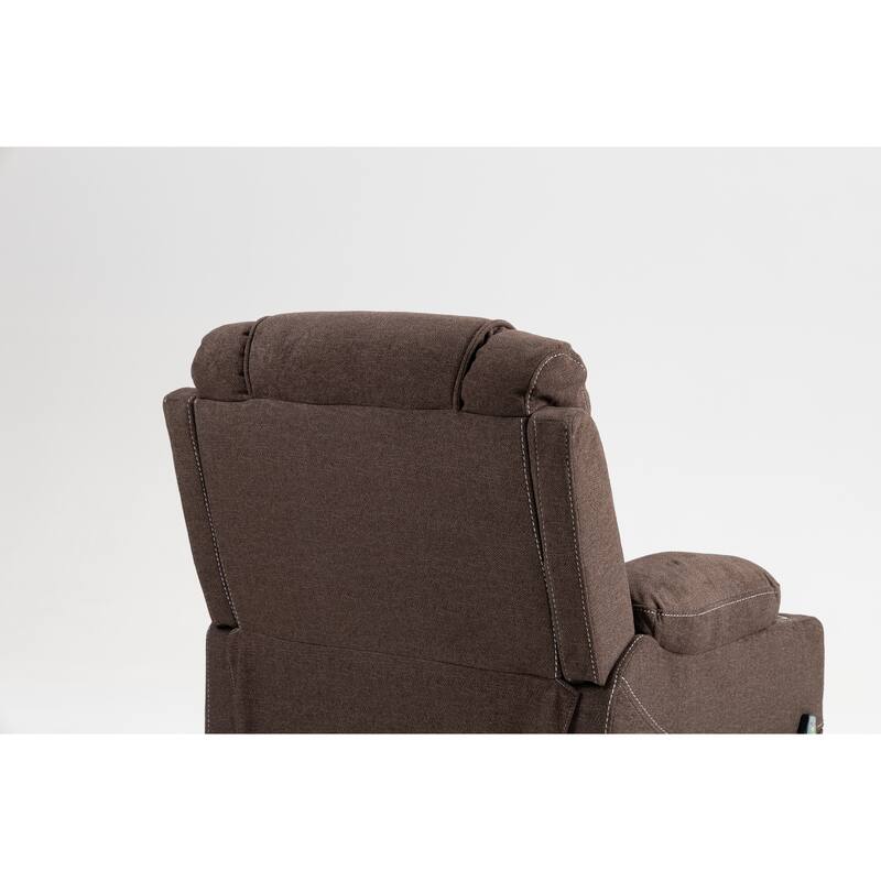 Velvet Oversized Power Lift Recliner Chair, Dual OKIN Motors & Cup Holders