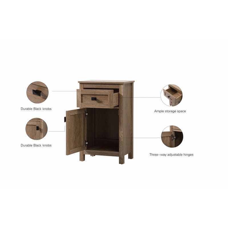 Indigo Home 18 Inch Bathroom Storage Freedstanding Cabinet