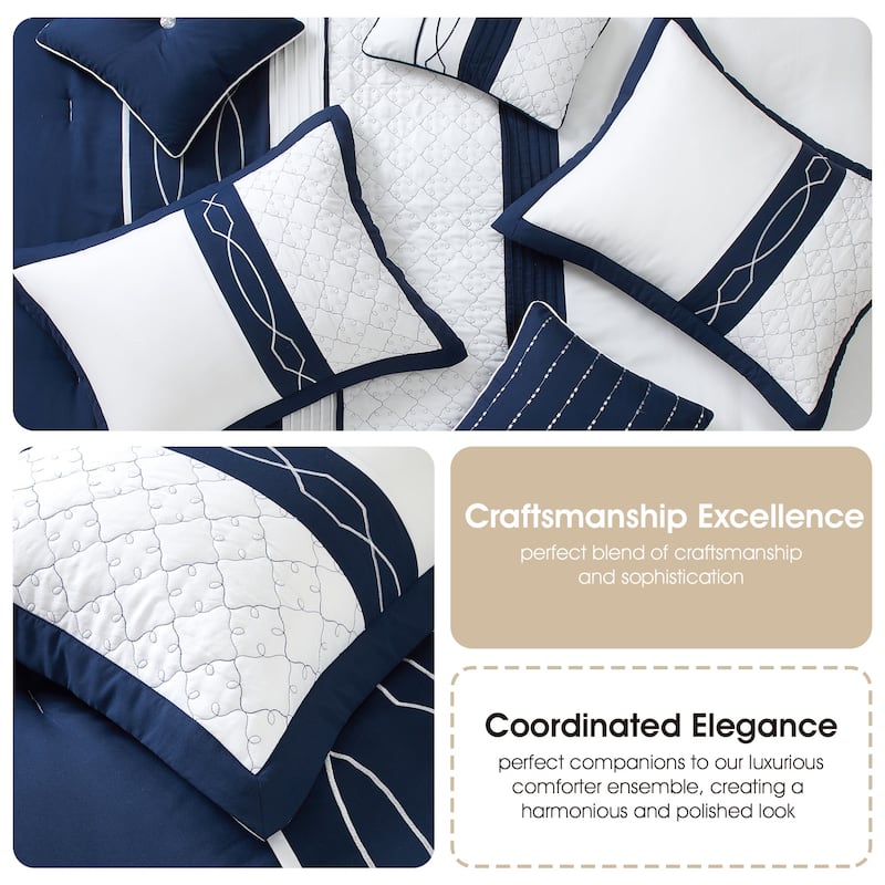 Bellerose 7 Piece Modern Geometric Comforter Set