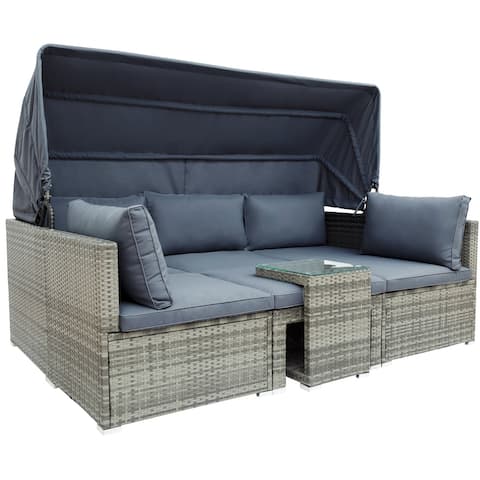 5 - Piece Outdoor Sectional Patio Rattan