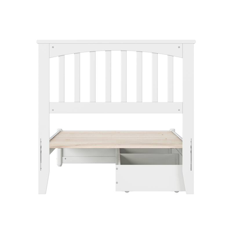 Everett Platform Bed with Panel Footboard and Storage Drawers