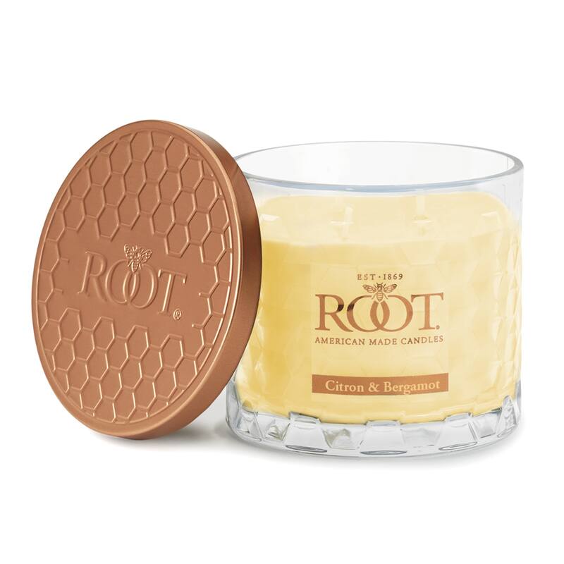 Root Citron & Bergamot Scented 3-Wick Signature Honeycomb Jar - 12 oz
