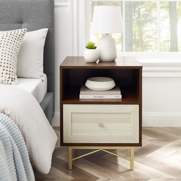 Middlebrook 1-Drawer Gold Base Nightstand - Bed Bath & Beyond - 33128486