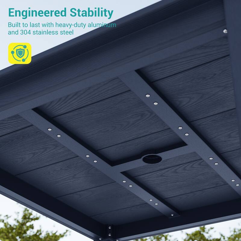 HIPS Outdoor Dining Set All-weather Patio Table and Chairs(Set of 5)