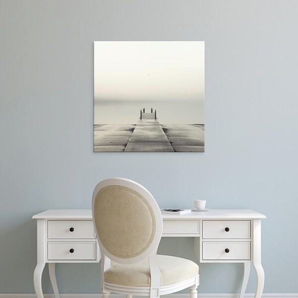 Easy Art Prints Nicholas Bell's 'Pier and Seagull' Premium Canvas Art