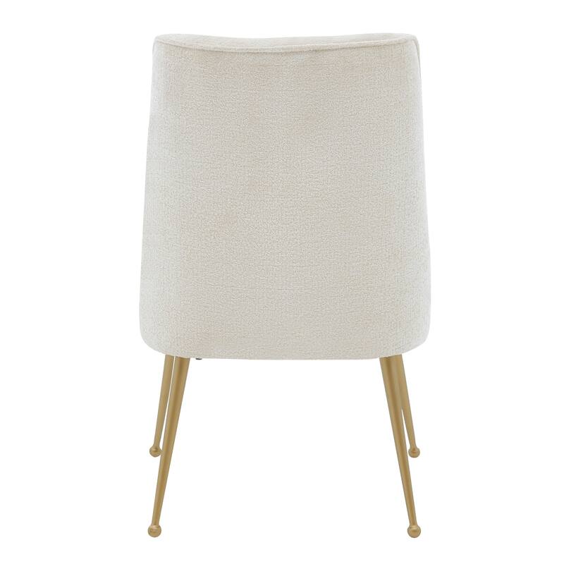 NPD Furniture Cedric KD Fabric Dining Side Chair Gold Legs (Set of 2)