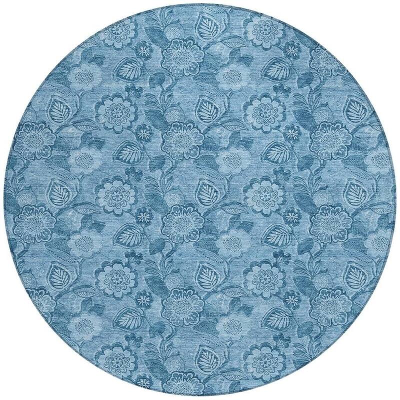 HomeRoots Floral Transitional Rectangle Outdoor Rug