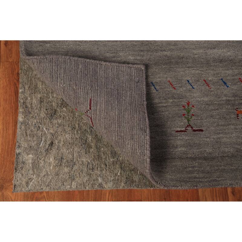 Animals Gabbeh Oriental Area Rug Handmade Wool Carpet - 5'7" x 7'11"