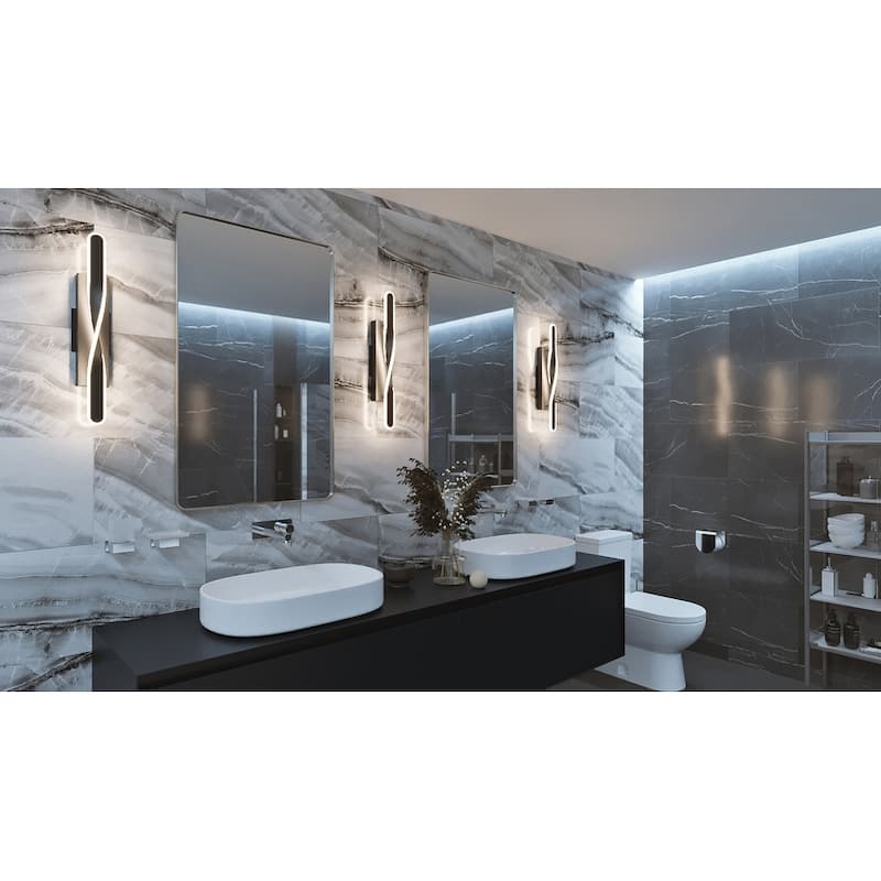 AFX Twist 36" LED Vanity Light - Black