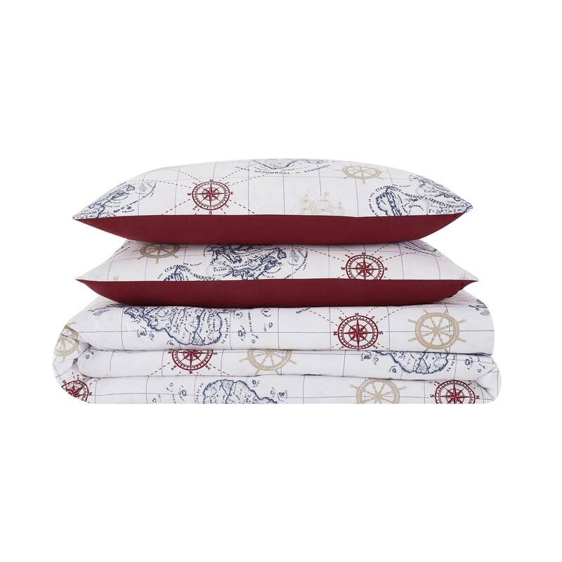 Coastal Living Classic Navigator 3 Piece Duvet Set - King