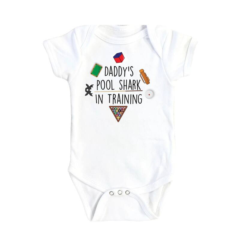 Pool Table Training - Baby Boy Girl Clothes Infant Bodysuit Funny Cute Newborn - Pink - 0-3M
