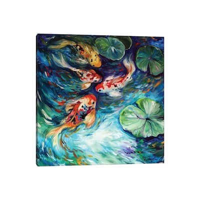 iCanvas "Dancing Colors Koi" by Marcia Baldwin Canvas Print