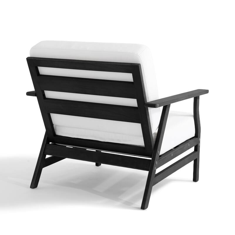 3-piece Cushioned Outdoor Club Chiars With Side Table