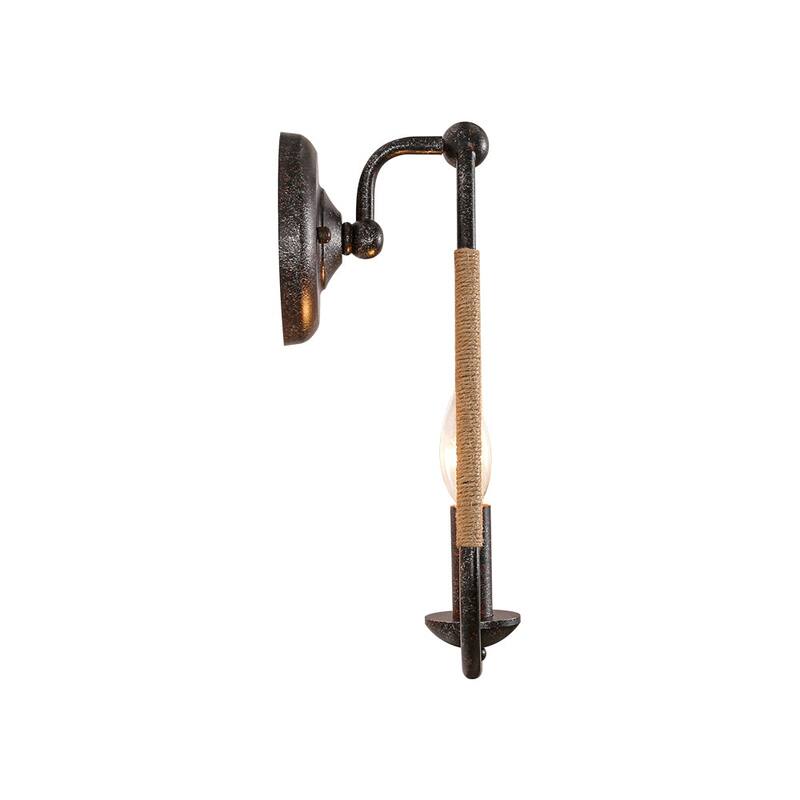 Rustic Hemp Rope Candle Style Single Wall Sconce