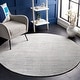 preview thumbnail 47 of 71, SAFAVIEH Handmade Mirage Alearda Modern Abstract Viscose Rug 6' x 6' Round - Silver