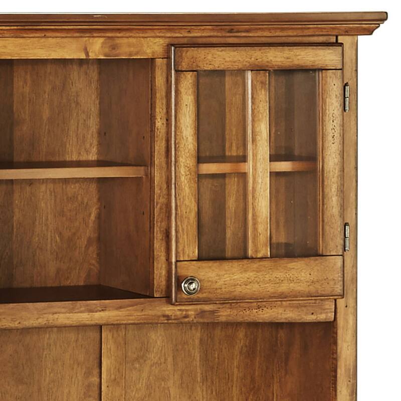 Homestyles Buffet Of Buffets Brown Wood Buffet with Hutch - 44" x 17" x 72"