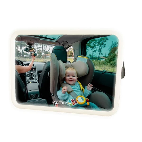 slide 2 of 4, Ezimoov Baby Car Mirror LED Pro