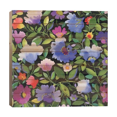 India Garden II Print On Wood by Kim Parker - Multi-Color
