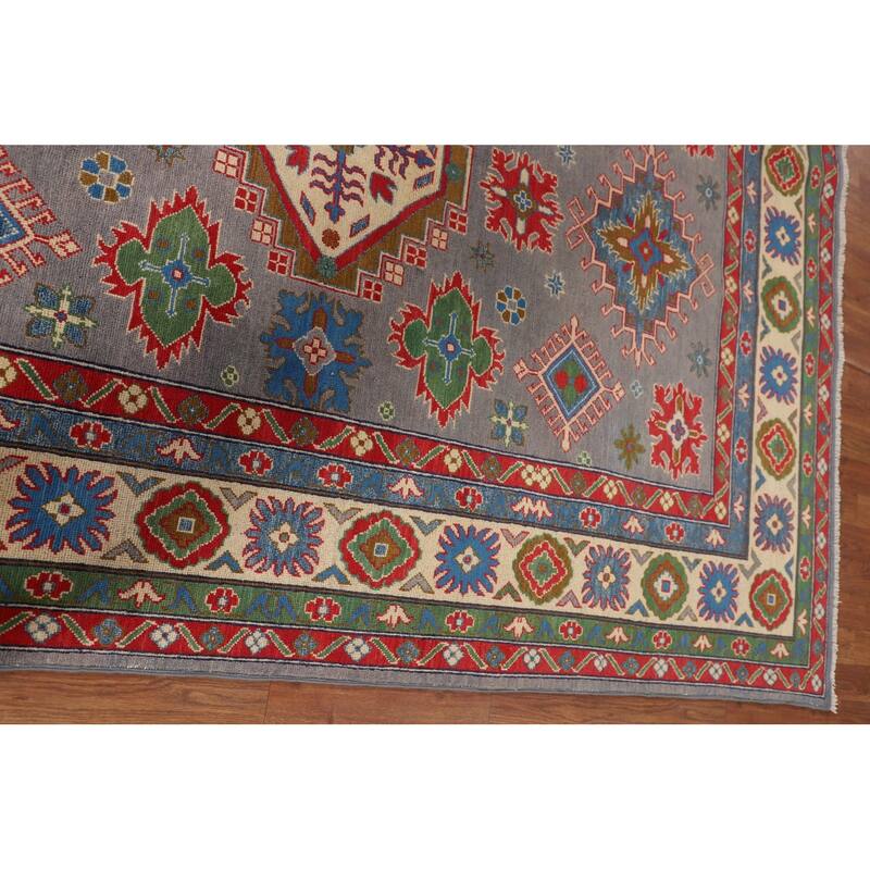 Kazak Oriental Area Rug Hand-Knotted Home Decor Wool Carpet - 6'1" x 8'10"