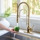 preview thumbnail 63 of 87, WOWOW Single Handle Gooseneck Pull Down Sprayer Kitchen Faucet