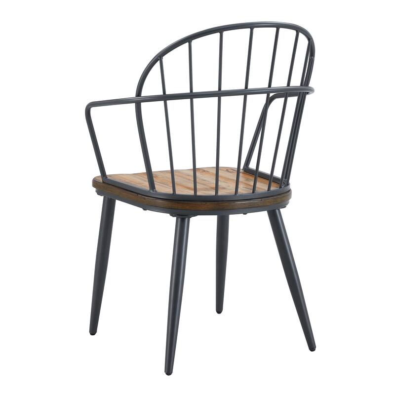 Indoor Dining Chair With Metal Legs (Set of 2)