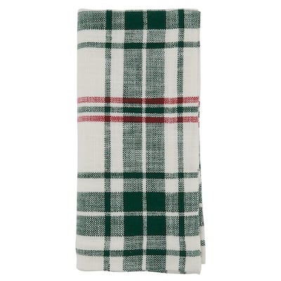 Cloth Table Napkins With Plaid Design (Set of 4)