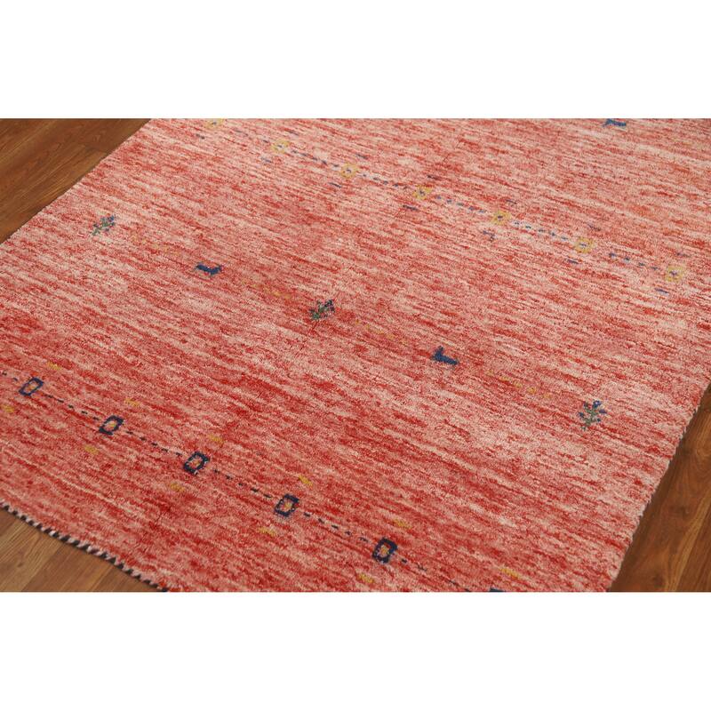 Tribal Gabbeh Indian Rug Handmade Contemporary Wool Carpet - 3'10" x 5'8"