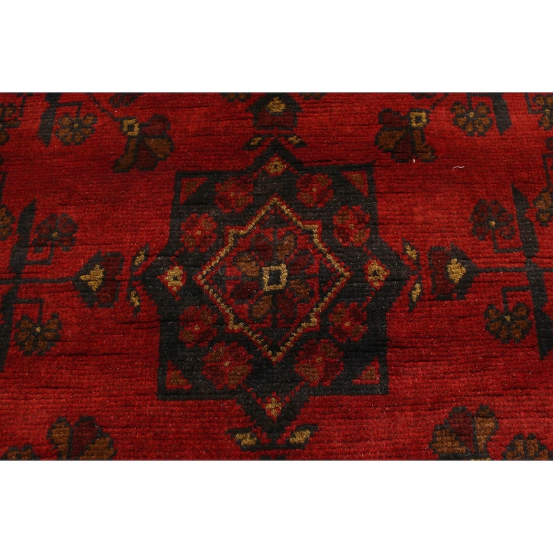 Rustic Biljik Khal Mohammadi Finley Red/Blue Runner - 2'7'' x 12'3''